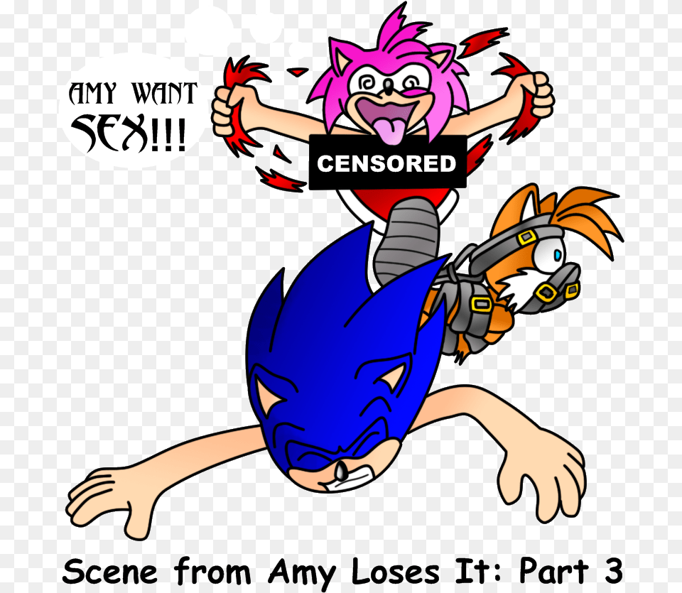 Scene From Amy Loses It Amy Rose X Sonic Ses, Book, Comics, Publication, Baby Png Image