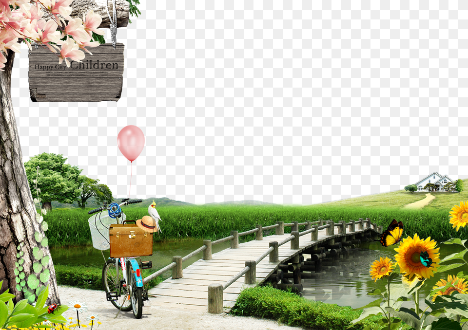 Scenery Background Hd, Plant, Flower, Grass, Path Free Png Download