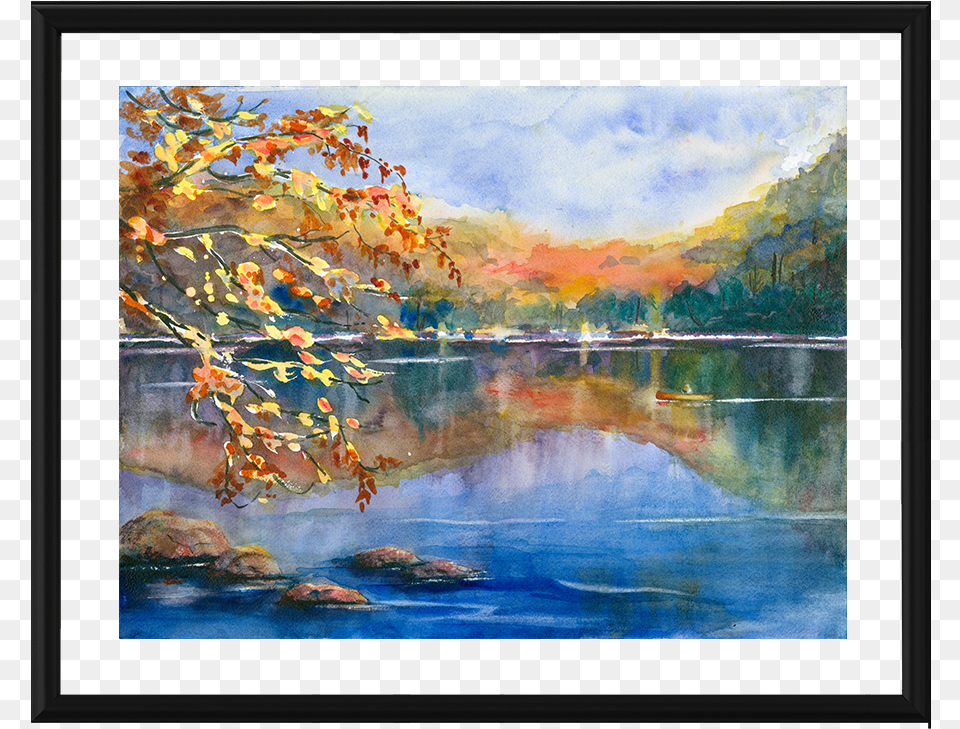 Scenic Art Photo Frame Landscape Paintings, Painting, Canvas, Modern Art, Outdoors Png Image