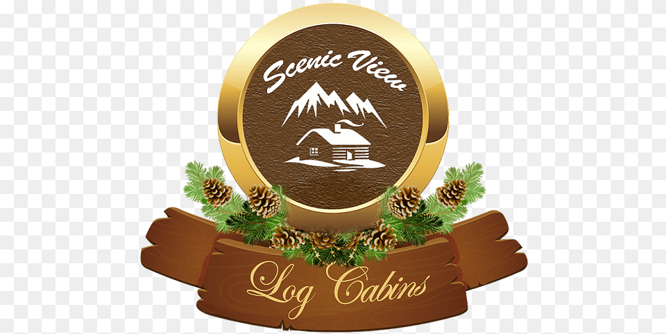 Scenic View Log Cabins Christmas Day, Birthday Cake, Cake, Cream, Dessert Free Png Download