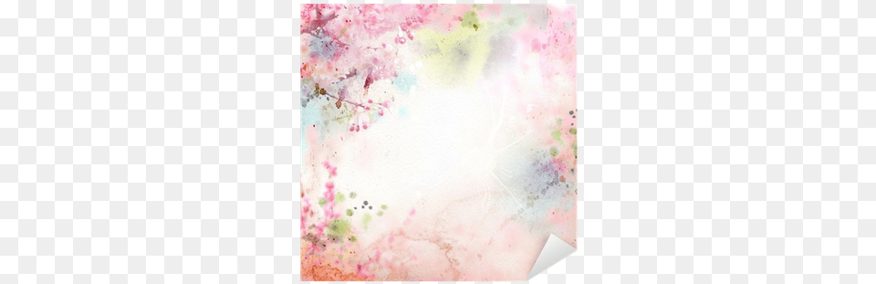 Scenic Watercolor Background Floral Composition Sakura Watercolor Pastel Themed Background, Flower, Plant, Art, Cherry Blossom Free Png
