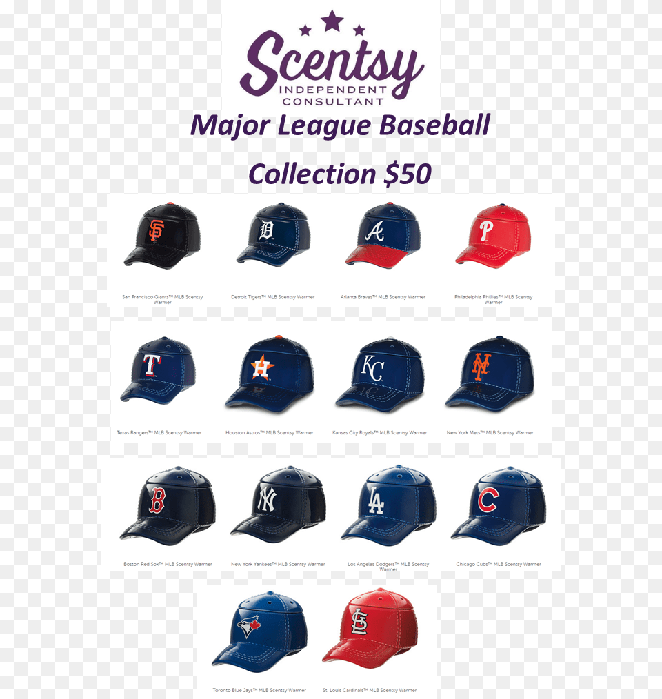 Scented Wax Warmer Major League Scentsy Mlb, Baseball Cap, Cap, Clothing, Hat Png Image