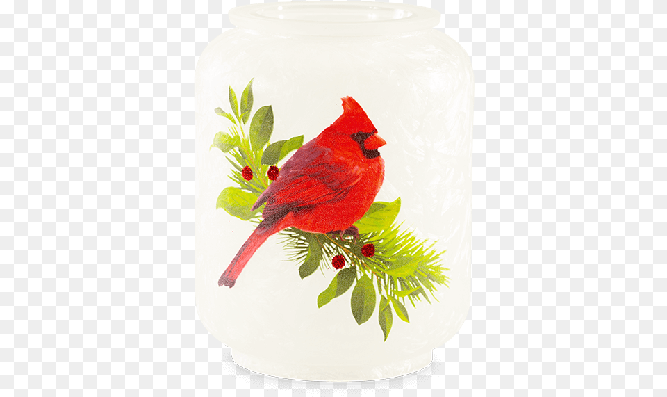 Scentsy Christmas Cardinal Warmer Holiday Collection Christmas Cardinal Scentsy Warmer, Jar, Animal, Bird, Pottery Free Png Download