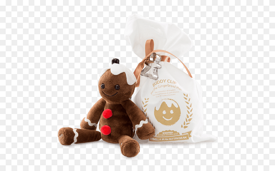 Scentsy Gingerbread Man Buddy Clip, Bag, Teddy Bear, Toy Png Image