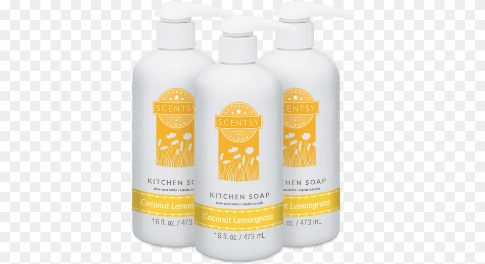 Scentsy Kitchen Soap 3 Pack Plastic Bottle, Lotion, Shaker, Cosmetics Png Image