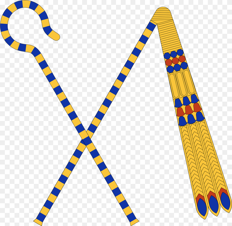Scepters And Staves Of Pharaoh Broken Line Diamond Shape, Stick Free Png