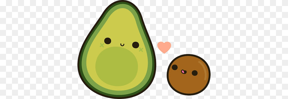 Scfruits Fruit Avocado Kawaii Love Saranghae Food Heart, Plant, Produce, Disk Free Png Download