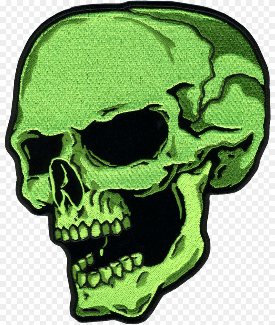 Scgreen Green Vote Skull Slime Lime Sick Cool Cute Green Skull, Person, Animal, Cat, Mammal Png Image