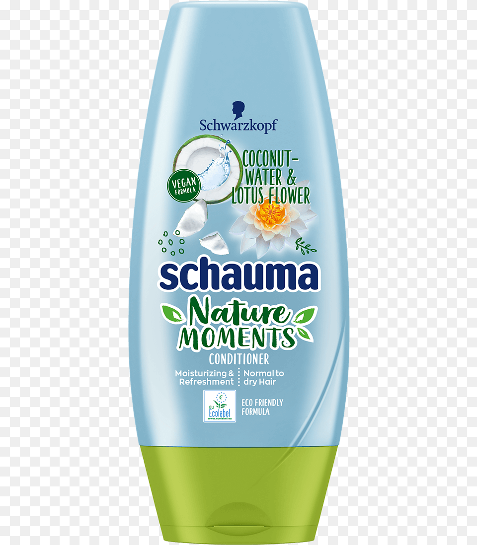 Schauma Com Nature Moments Indonesian Coconut Water Schauma Shampoo, Bottle, Lotion, Cosmetics, Can Png