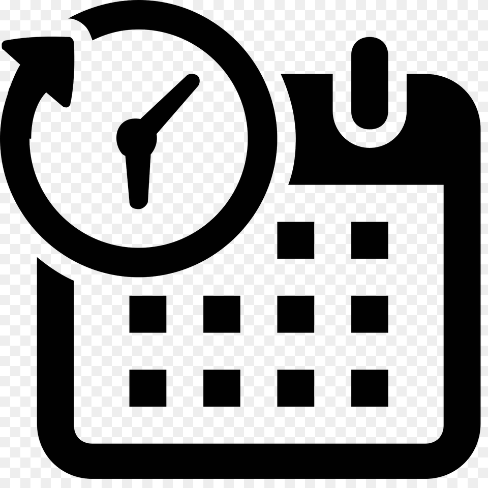 Schedule Icon, Gray Png