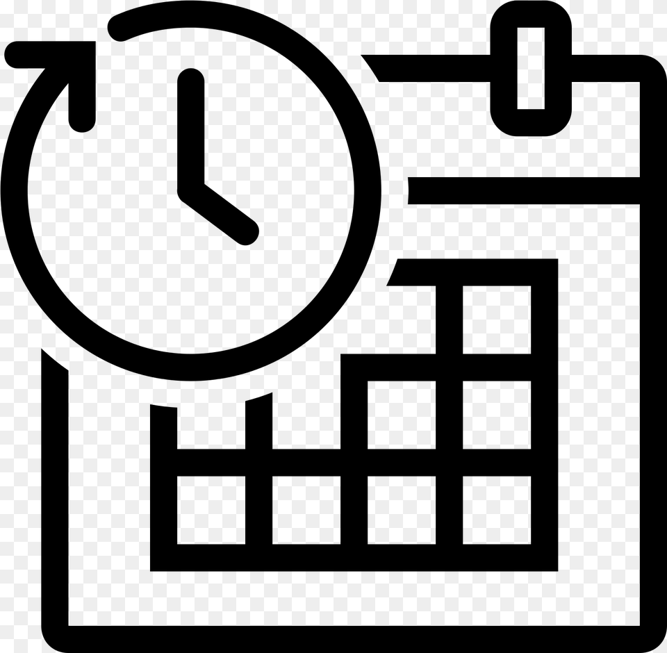Schedule Icon, Gray Png