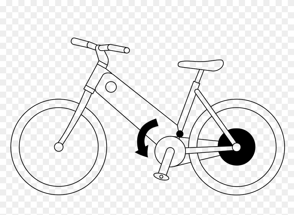 Schematic Of An Pedelec Clipart, Bicycle, Transportation, Vehicle, Machine Png Image