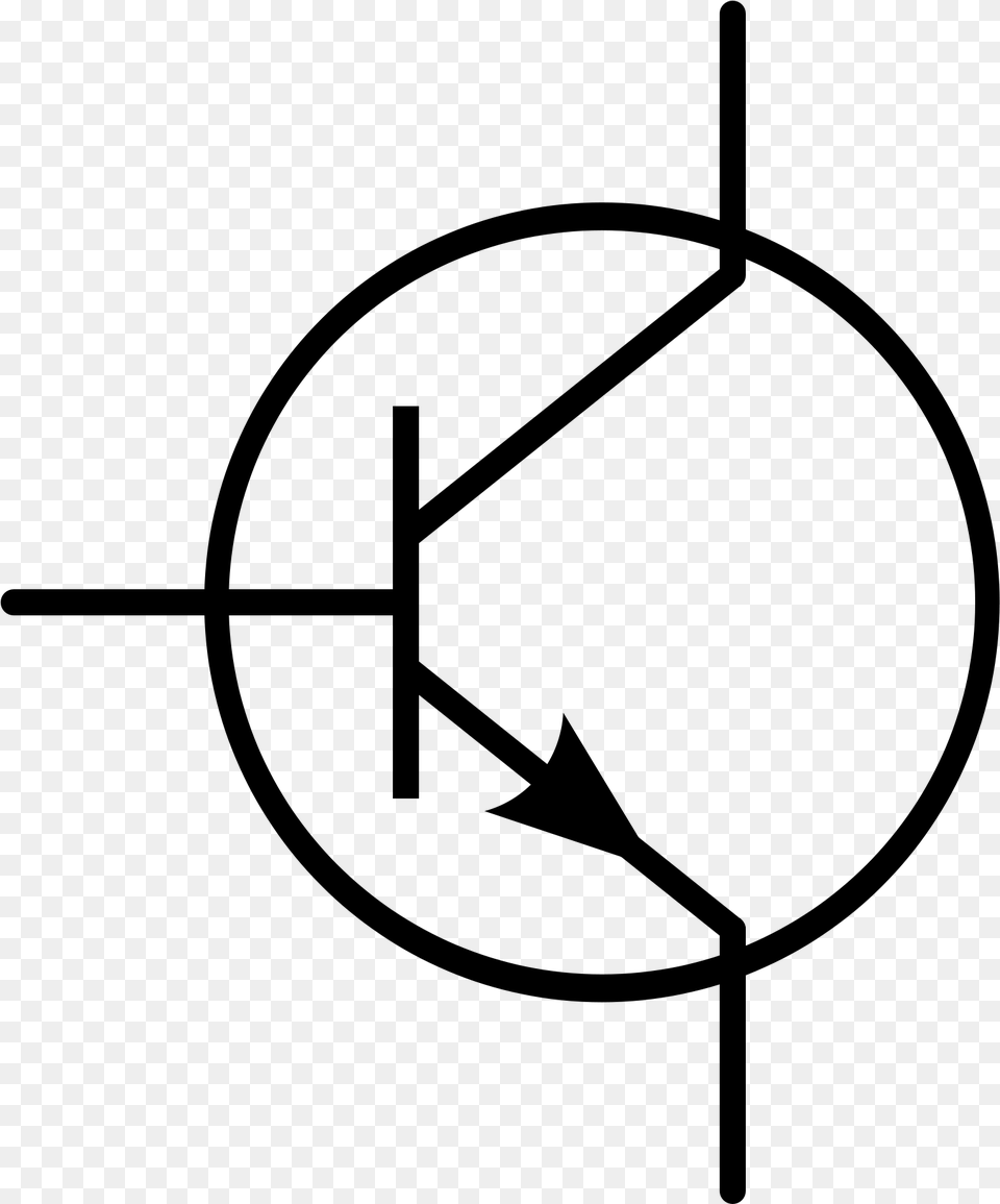 Schematic Symbol For Transistor, Gray Free Transparent Png
