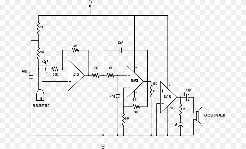 Schematics Com Electronic Circuito Estetoscopio Electronico, Triangle Png