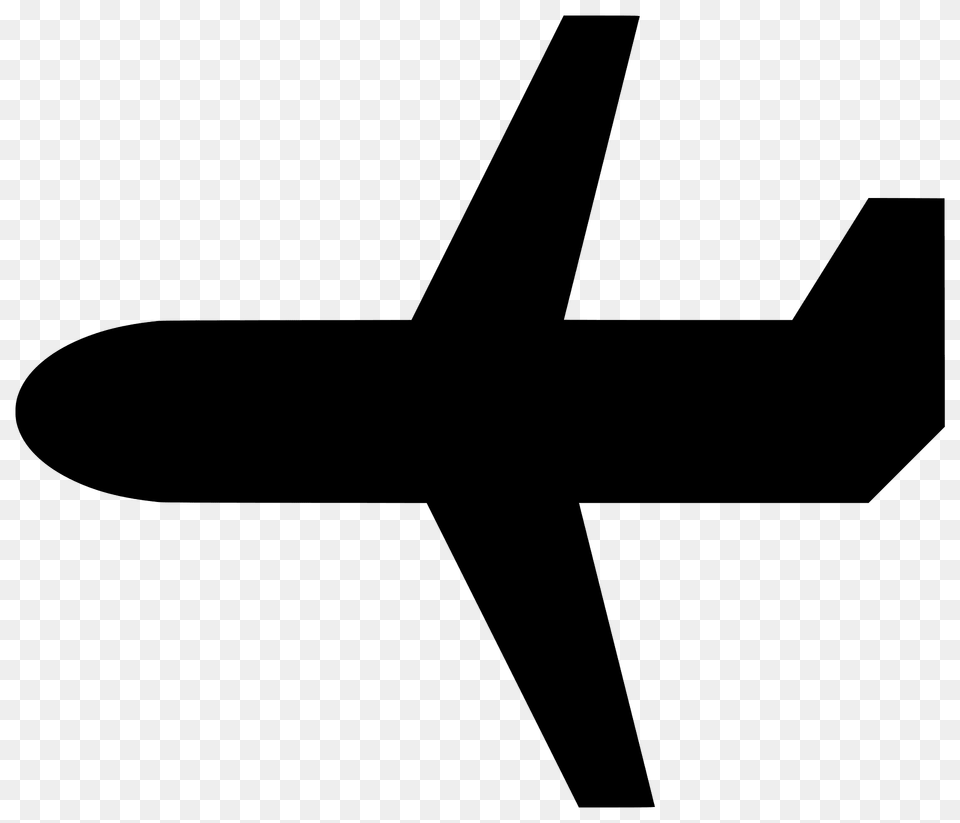 Schiphol Aircraft Silhouette, Symbol, Cross, Airliner, Airplane Free Png Download