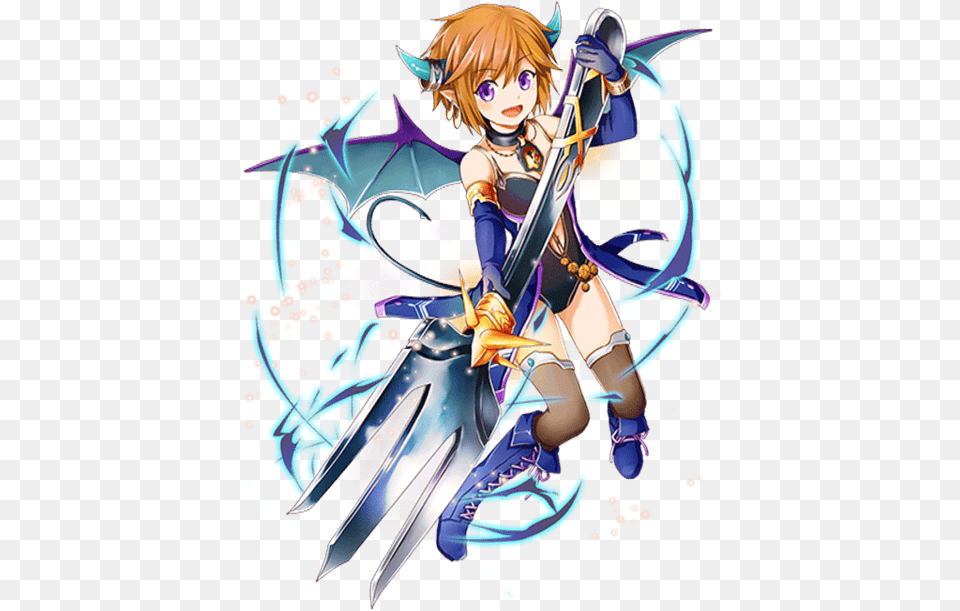 Schivy Transparent Anime Girl Demon Transparent Full Cartoon, Book, Comics, Publication, Person Free Png