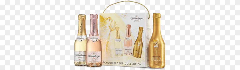 Schlumberger Sparkling Brut Ros And Gold Secco Family Glass Bottle, Alcohol, Beer, Beverage, Liquor Free Transparent Png