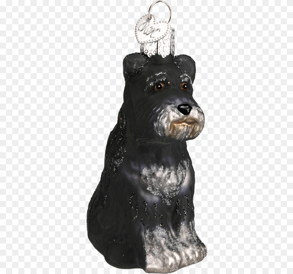 Schnauzer Dog Old World Glass Ornament Dk Schnauzer Christmas Ornaments, Accessories, Silver, Bag, Handbag Free Transparent Png