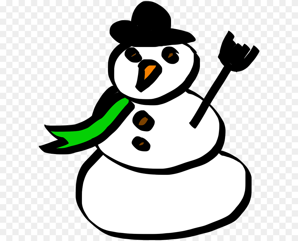 Schneemann Cartoon, Nature, Outdoors, Winter, Snow Png Image