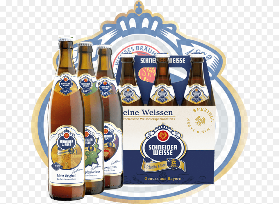 Schneider Weissemejor Cervecera De Trigo De Alemania Brasserie Schneider Weisse Schneider Turbia, Alcohol, Beer, Beer Bottle, Beverage Png