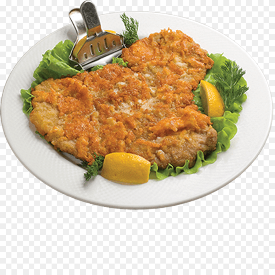 Schnitzel, Food, Lunch, Meal, Plate Png Image