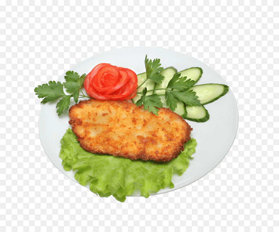 Schnitzel, Plate, Food, Food Presentation, Lunch Png Image