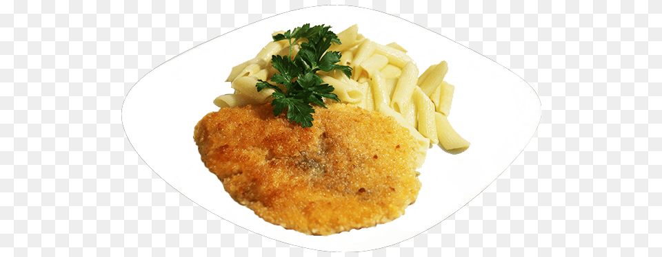 Schnitzel, Food, Meal, Herbs, Plant Free Png Download