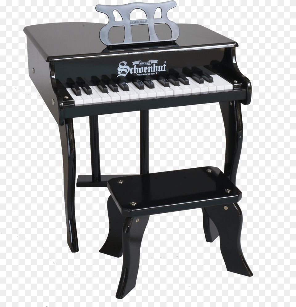Schoenhut Fancy Baby Grand Piano 30 Key Black Grand Baby Piano, Grand Piano, Keyboard, Musical Instrument Png