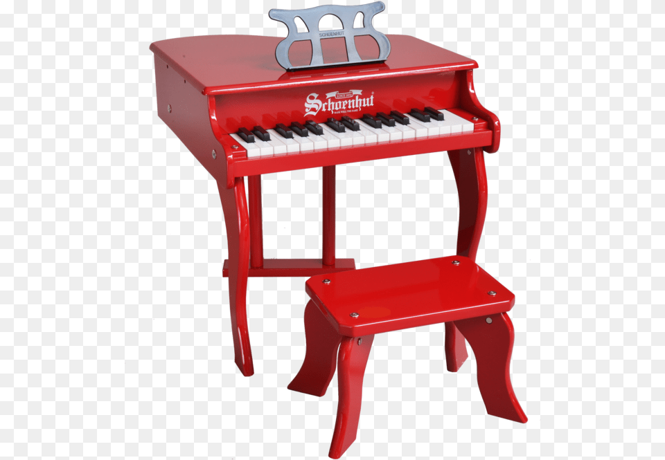 Schoenhut Fancy Baby Grand Piano 30 Key Red Grand Piano Red, Grand Piano, Keyboard, Musical Instrument Free Transparent Png