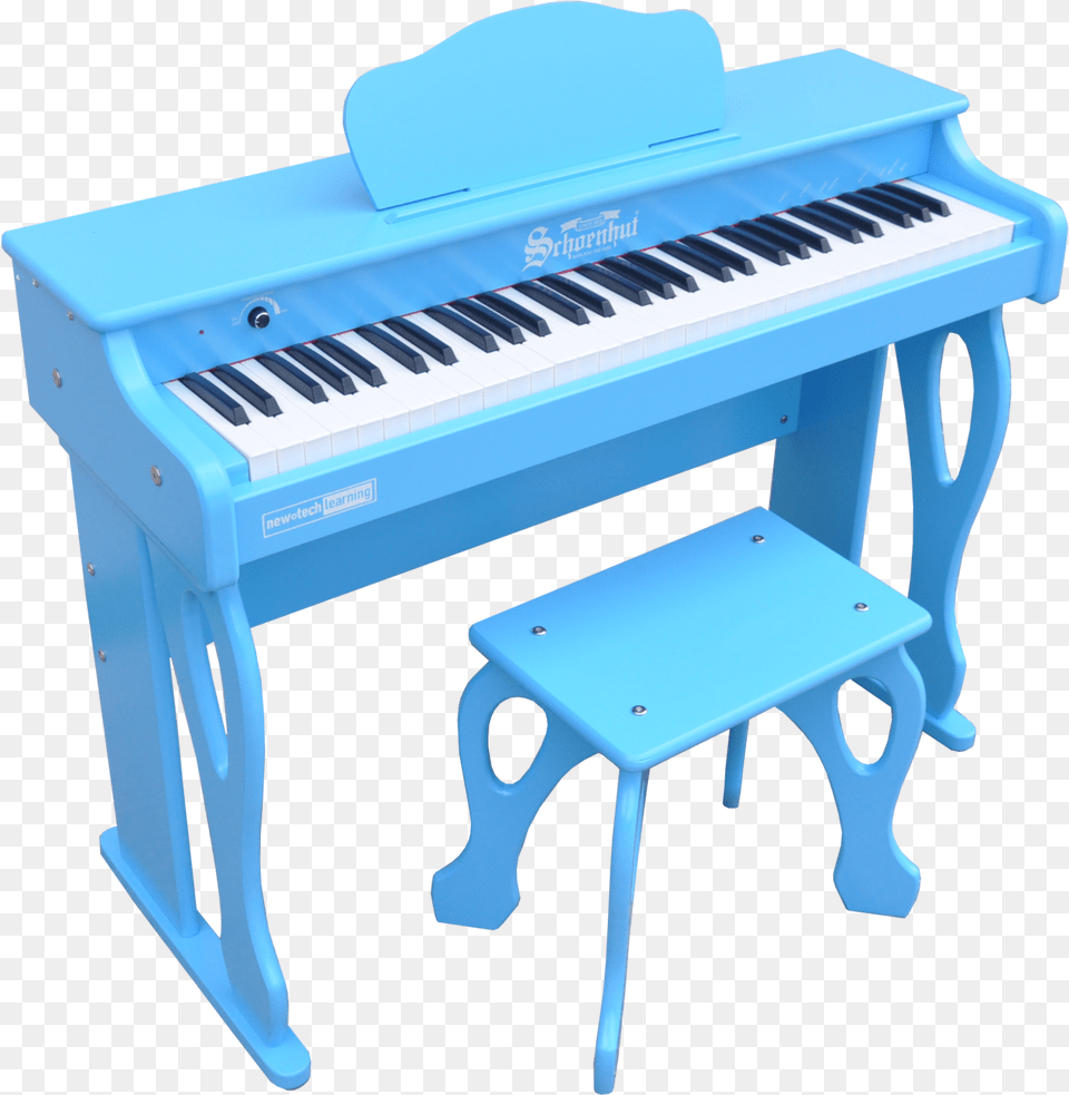 Schoenhut My First Piano Tutor 61 Key Blue Blue Toy Piano, Keyboard, Musical Instrument, Grand Piano Free Png