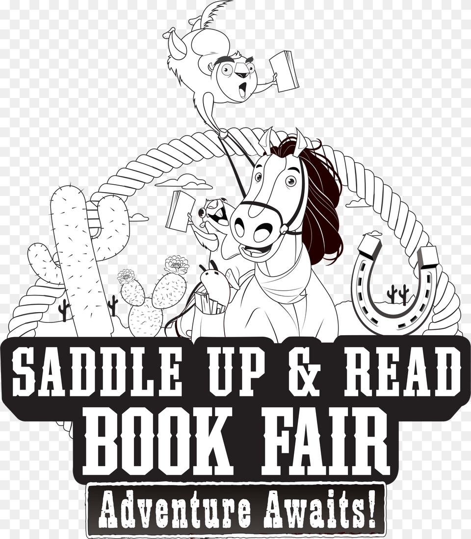 Scholastic Canada Fairs Webart Saddle Up And Read Book Fair, Publication, Comics, Advertisement, Poster Free Transparent Png