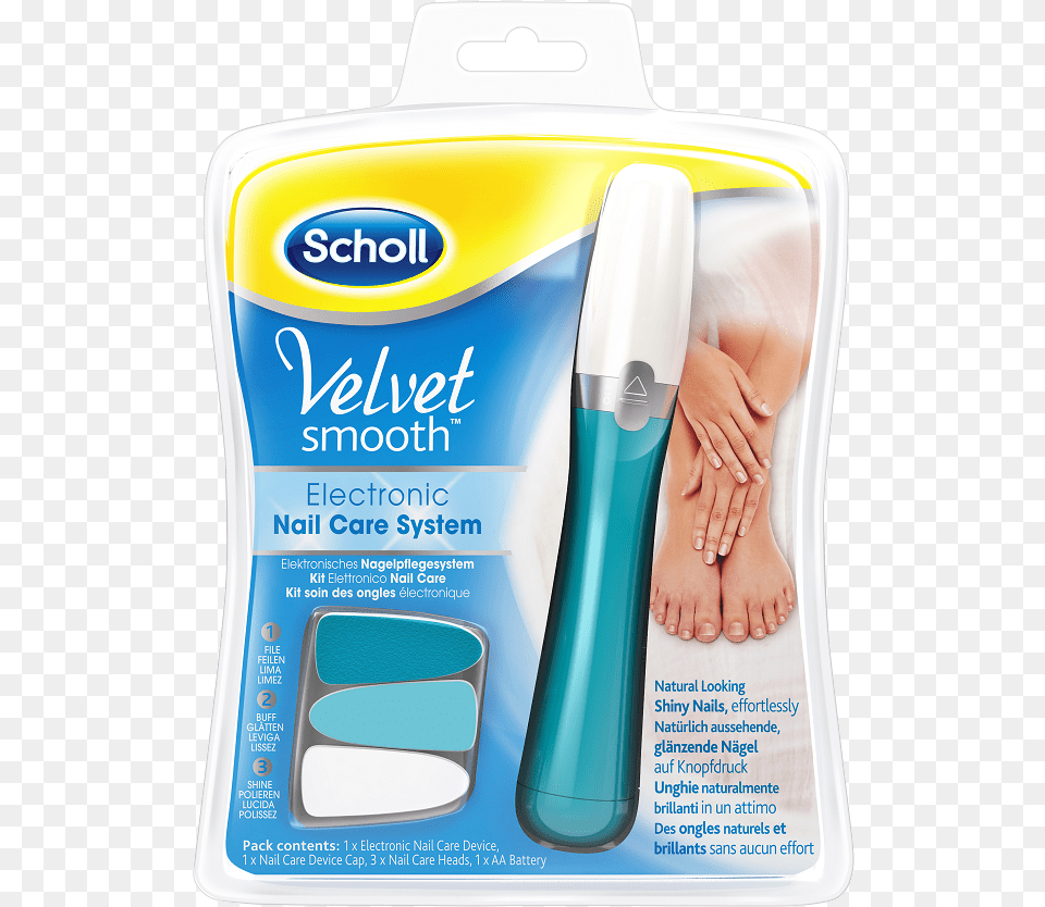 Scholl Velvet Smooth Nail Care System, Bottle, First Aid Png Image