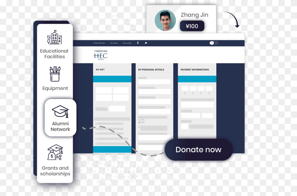 School And University Fundraising Screenshot, Page, Text, Person, Face Png Image
