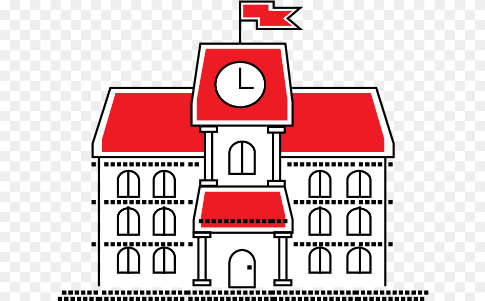 School Arch, Architecture, Building, Clock Tower, Scoreboard Free Transparent Png