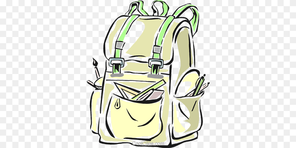 School Bag Filled With Supplies Royalty Vector Schultasche Clipart, Backpack, Face, Head, Person Png Image