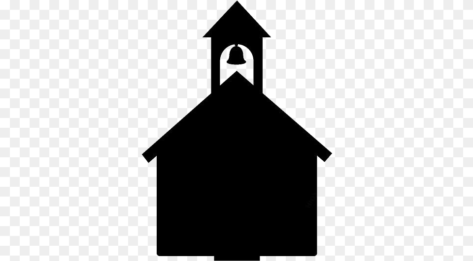 School Bell Transparent Images School House Clip Art Silhouette, Architecture, Bell Tower, Building, Tower Png Image