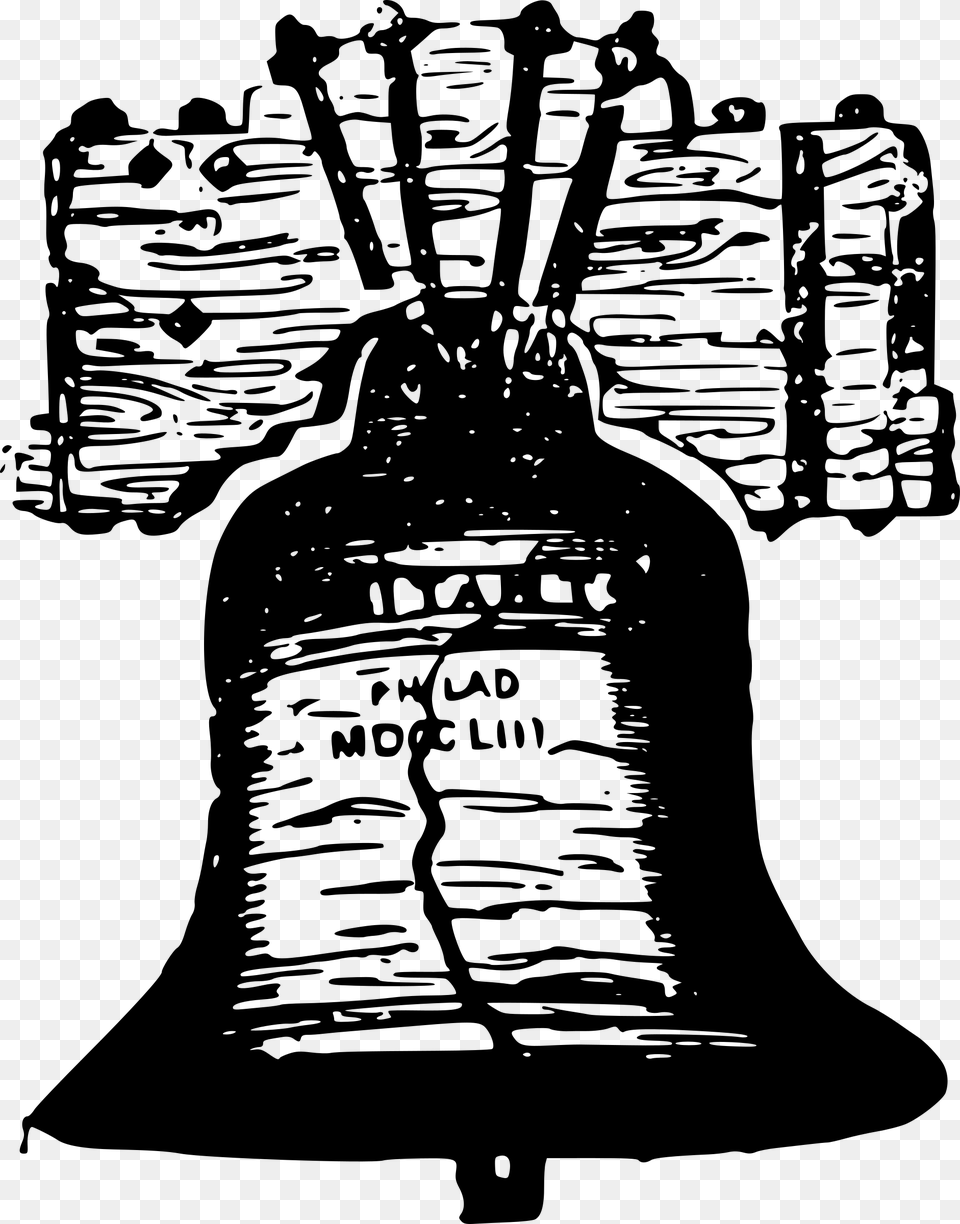 School Bell Vector Stock Black And White Liberty Bell Clipart, Gray Free Transparent Png
