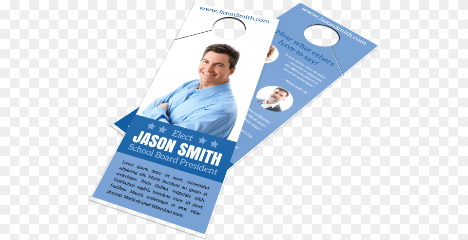 School Board Campaign Door Hanger Template Preview Flyer, Advertisement, Poster, Adult, Male Free Png