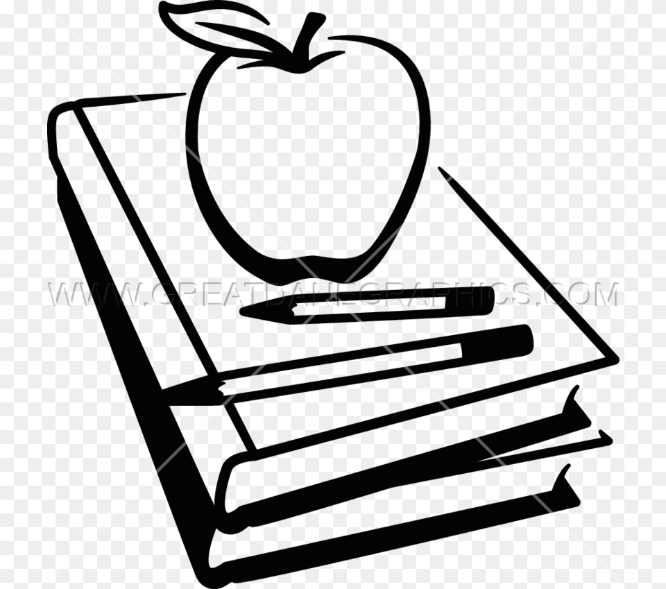 School Books Production Ready Artwork For T Shirt Printing School Books Clipart Black And White, Weapon, Book, Bow, Publication Free Png Download