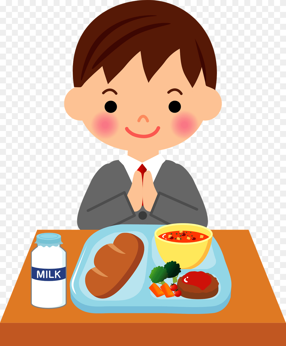 School Boy Is Eating Lunch Clipart, Food, Meal, Face, Head Free Png