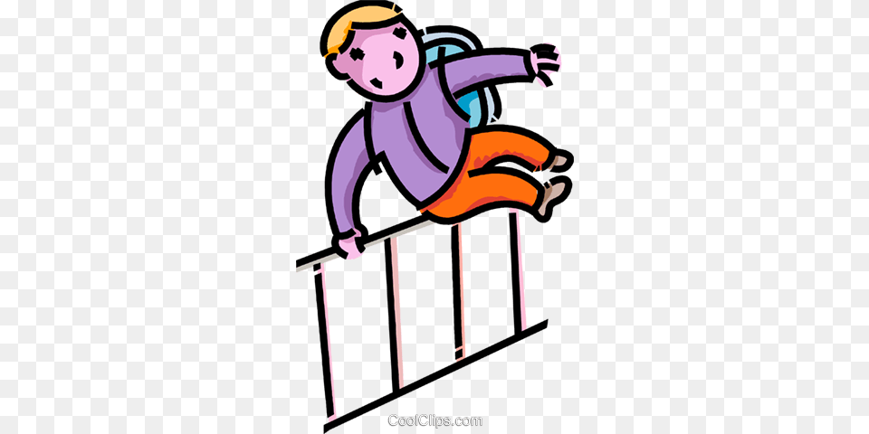 School Boy Jumping A Fence Royalty Vector Clip Art, Hurdle, Person, Sport, Track And Field Free Png Download