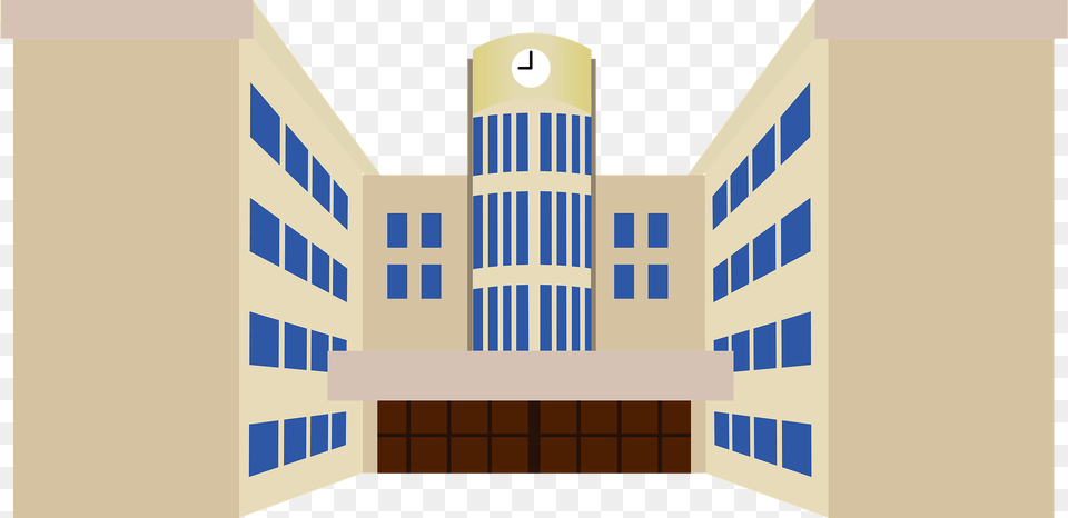 School Building Clipart, Architecture, Office Building, Clock Tower, Tower Free Png Download