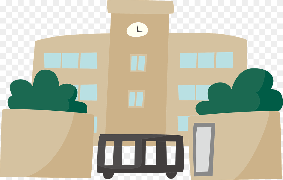 School Building Clipart, Architecture, Bell Tower, Clock Tower, Tower Free Transparent Png