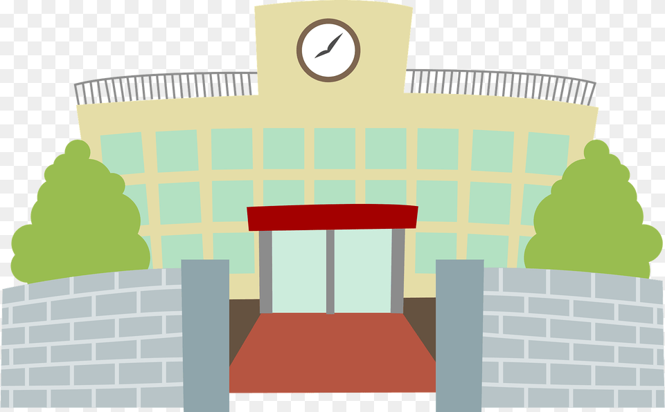 School Building Clipart, Architecture, Tower, Clock Tower, Office Building Png