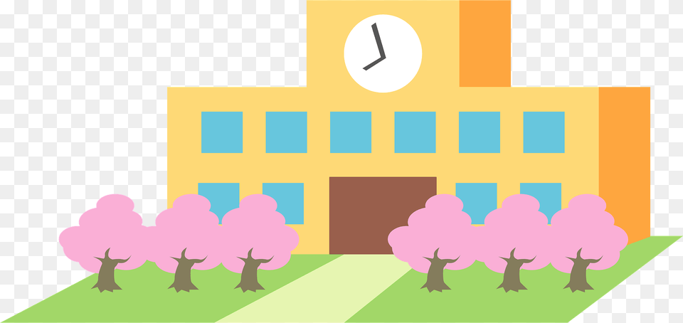 School Building In The Spring Clipart, People, Person Free Png Download