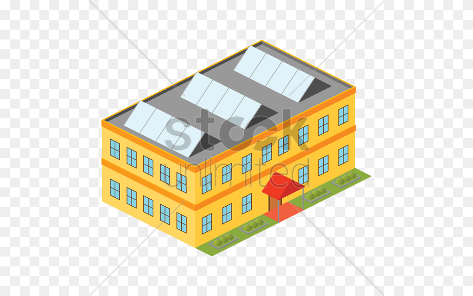 School Building With Solar Panels Clipart Building Clip, Neighborhood, Architecture, Office Building, City Free Png Download