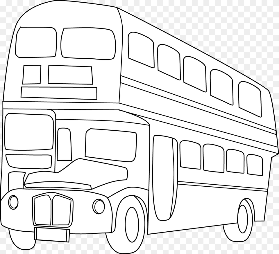 School Bus Black And White Double Decker Bus Clipart, Transportation, Vehicle, Tour Bus, Double Decker Bus Free Png Download