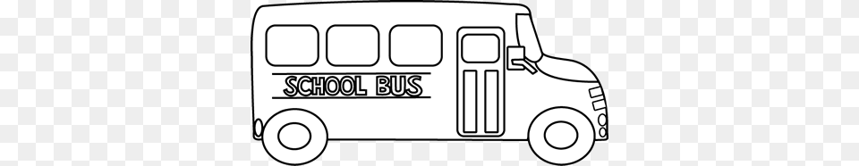 School Bus Black And White Scrapbooking, Minibus, Transportation, Van, Vehicle Png