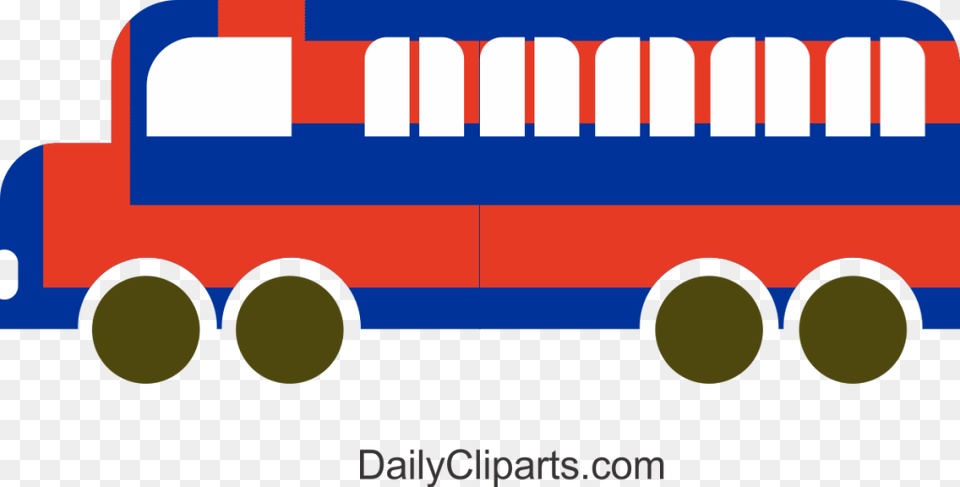 School Bus Blue Red Mix Color Design Circle, Transportation, Vehicle Free Png