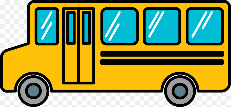 School Bus Clipart, School Bus, Transportation, Vehicle, Moving Van Png Image